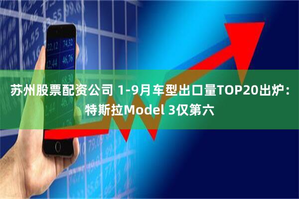 苏州股票配资公司 1-9月车型出口量TOP20出炉：特斯拉Model 3仅第六